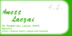 anett laczai business card